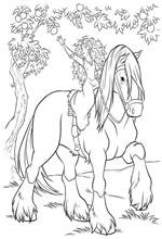 coloring page Merida and Angus